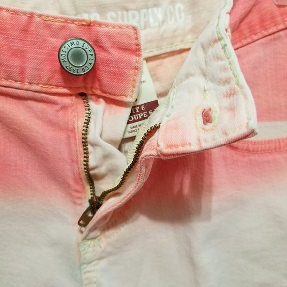 Mossimo shorts 13 Fit 6 ombre dip dye colored denim jean booty Daisy Dukes - Picture 7 of 12